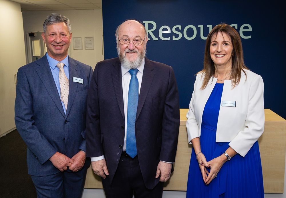 Mike Beral, Victoria Sterman and Chief Rabbi Sir Ephraim Mirvis